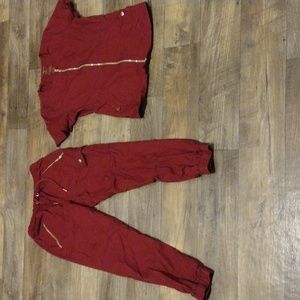 Dark red jaanuu scrubs